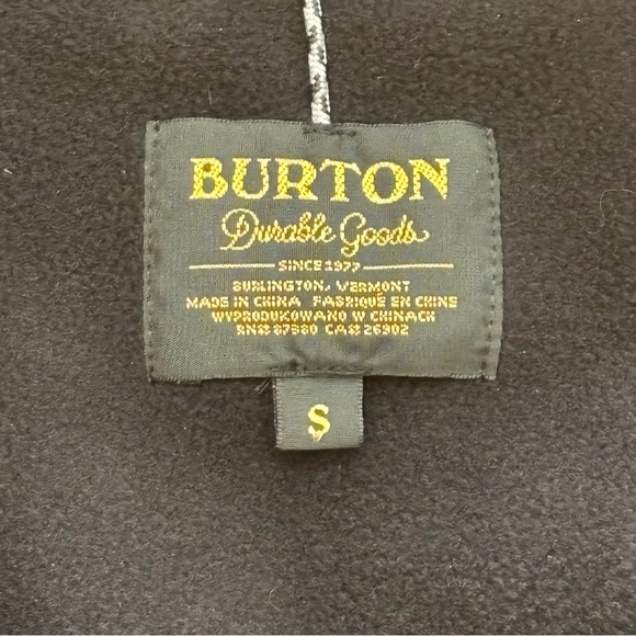 Burton Embry Fleece Black and Gray Long Hooded Jacket - Picture 12 of 16